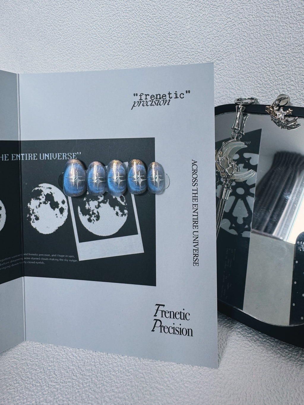 Moonlit Cosmos - CELESTIAL BLOOM Nails | Galaxy Aura Press-Ons