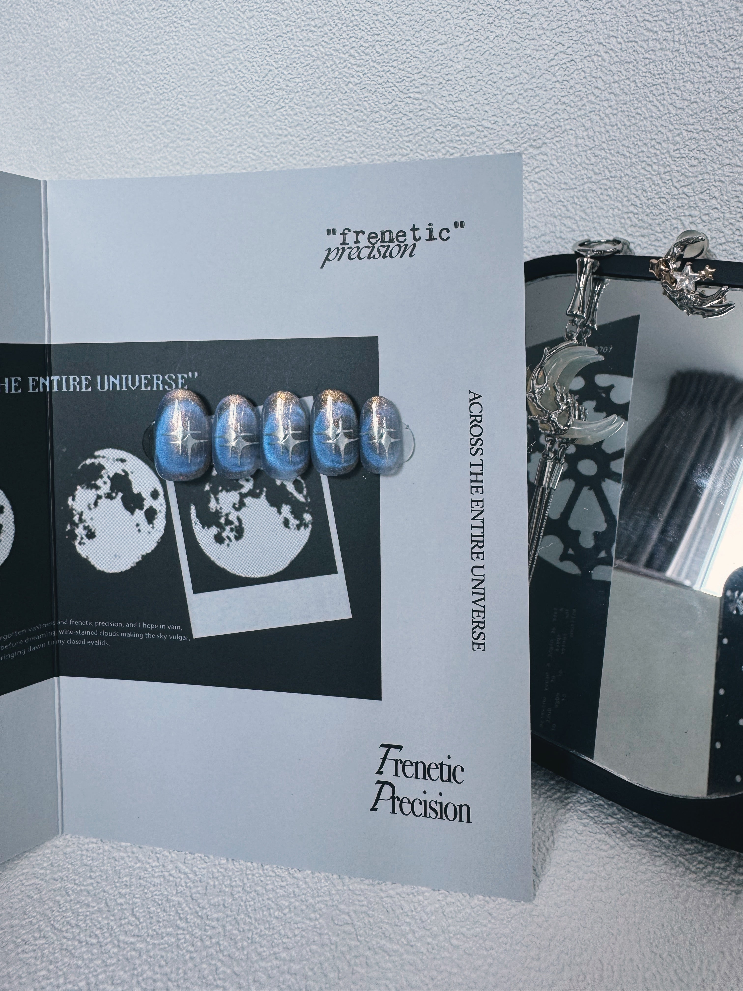 Moonlit Cosmos - CELESTIAL BLOOM Nails | Galaxy Aura Press-Ons