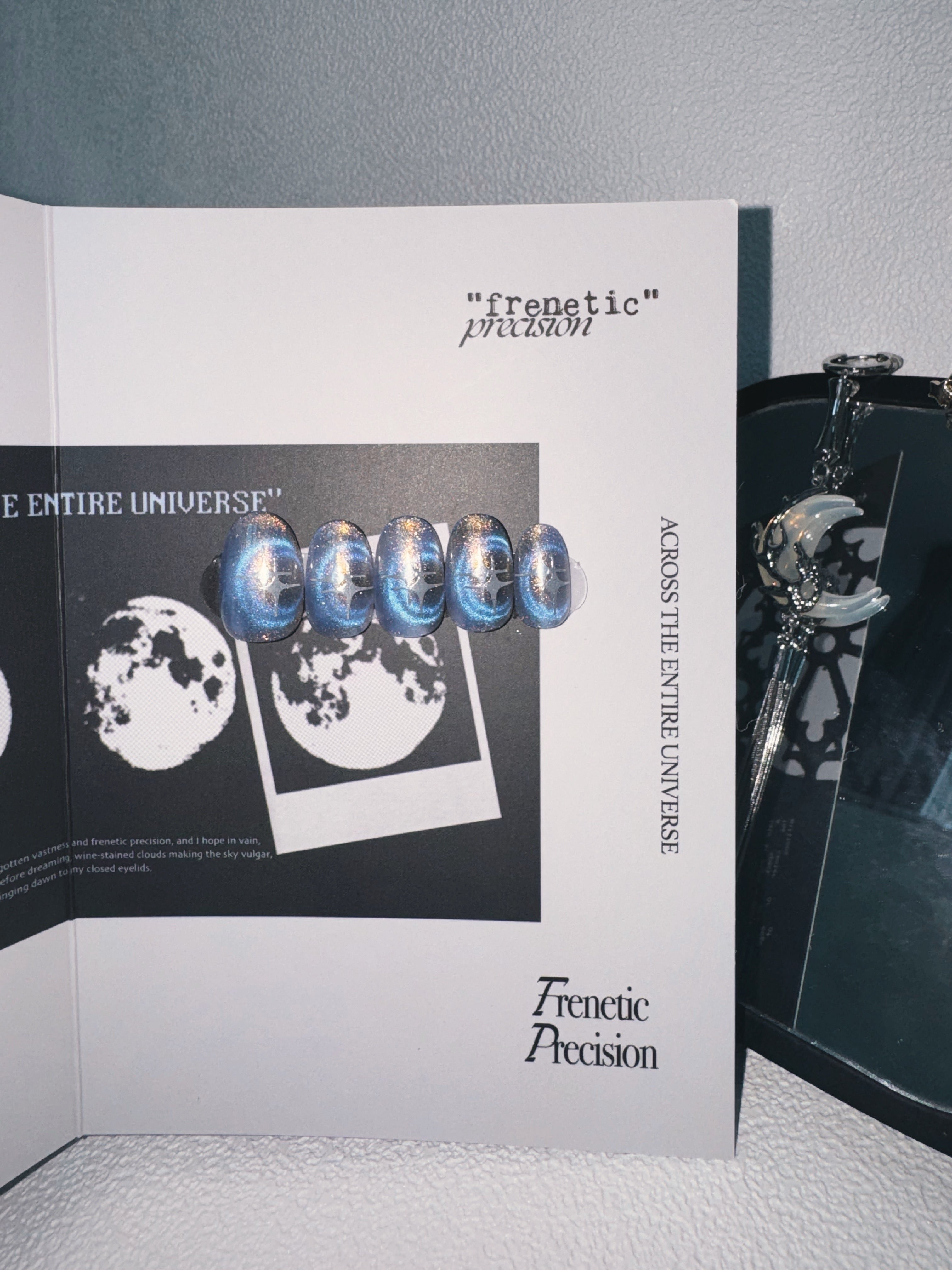 Moonlit Cosmos - CELESTIAL BLOOM Nails | Galaxy Aura Press-Ons