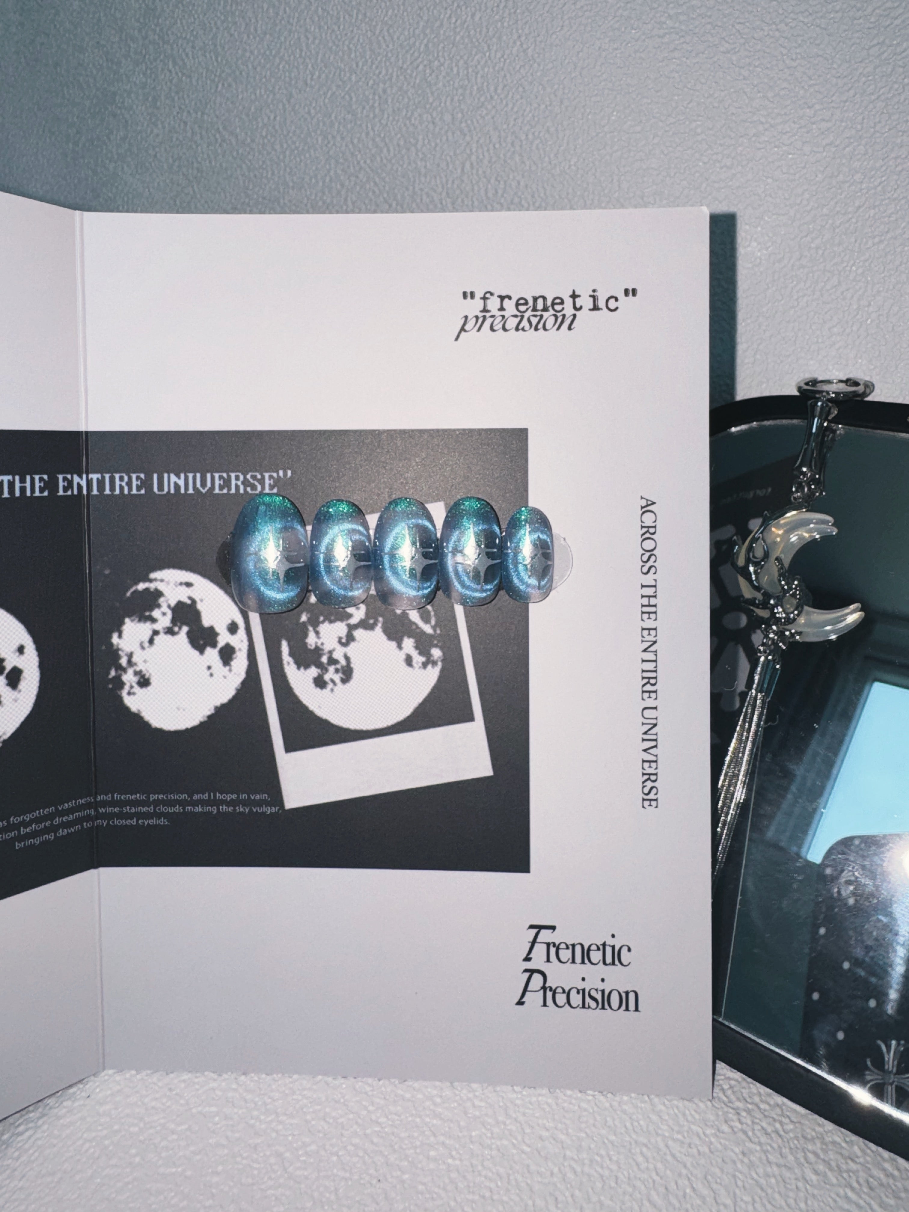 Moonlit Cosmos - AURORA TIDE Nails | Galaxy Aura Press-Ons