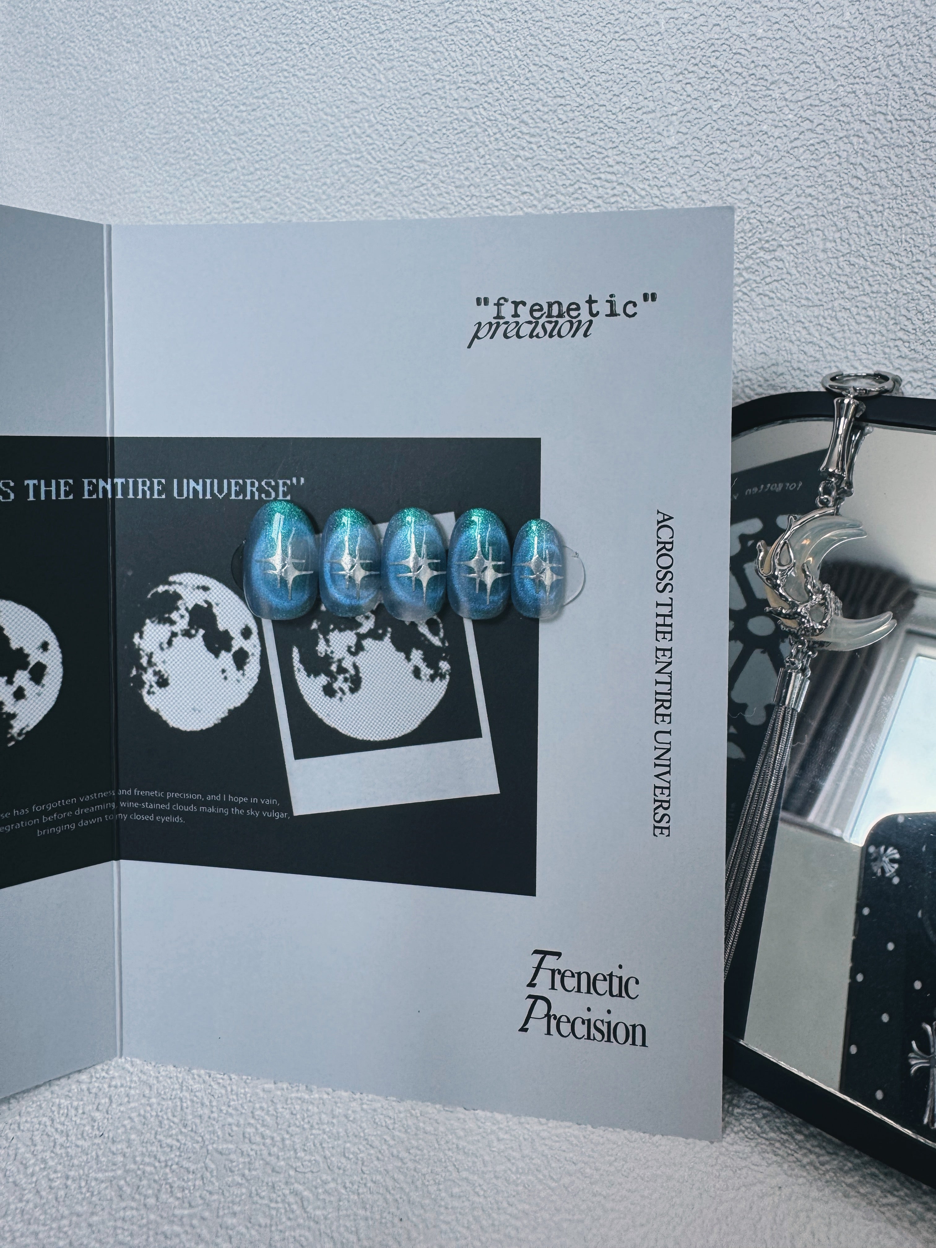 Moonlit Cosmos - AURORA TIDE Nails | Galaxy Aura Press-Ons