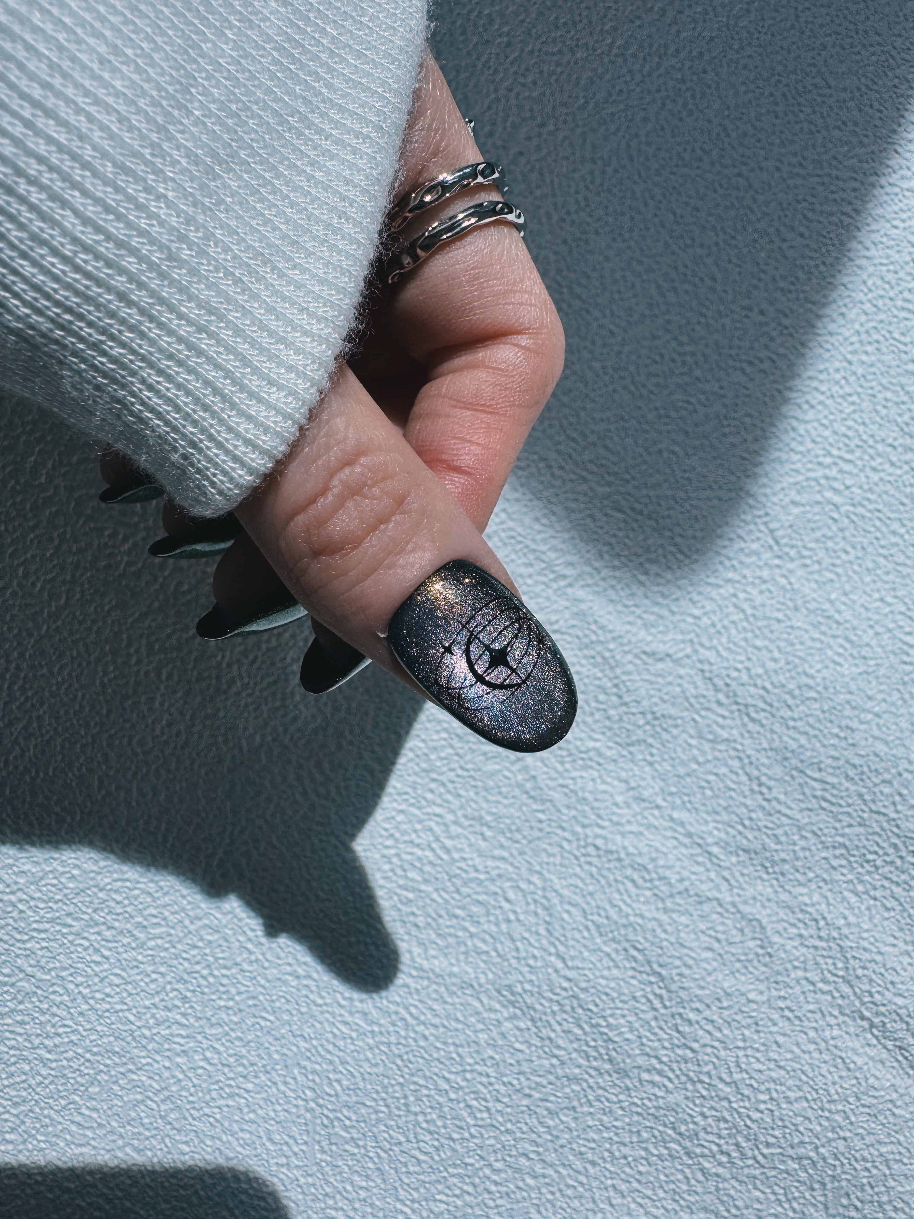 Moonlit Cosmos - MOONSHADOW Nails | Galaxy Aura Press-Ons