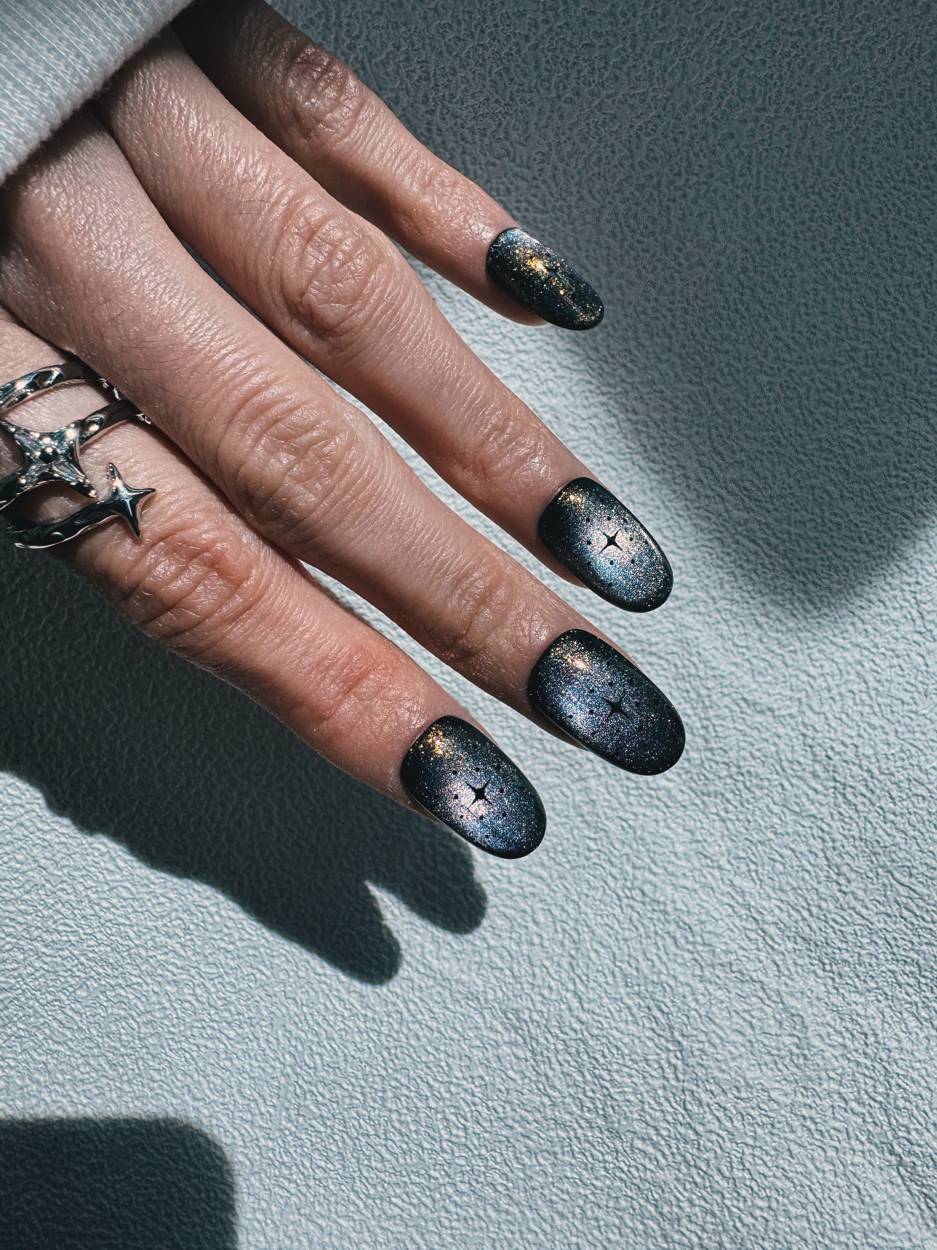 Moonlit Cosmos - MOONSHADOW Nails | Galaxy Aura Press-Ons
