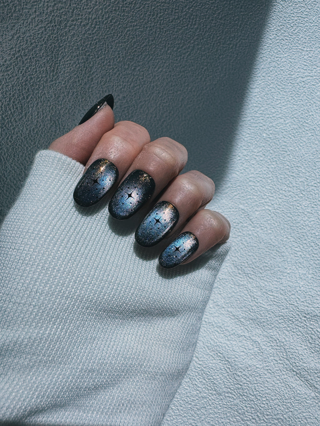 Moonlit Cosmos - MOONSHADOW Nails | Galaxy Aura Press-Ons