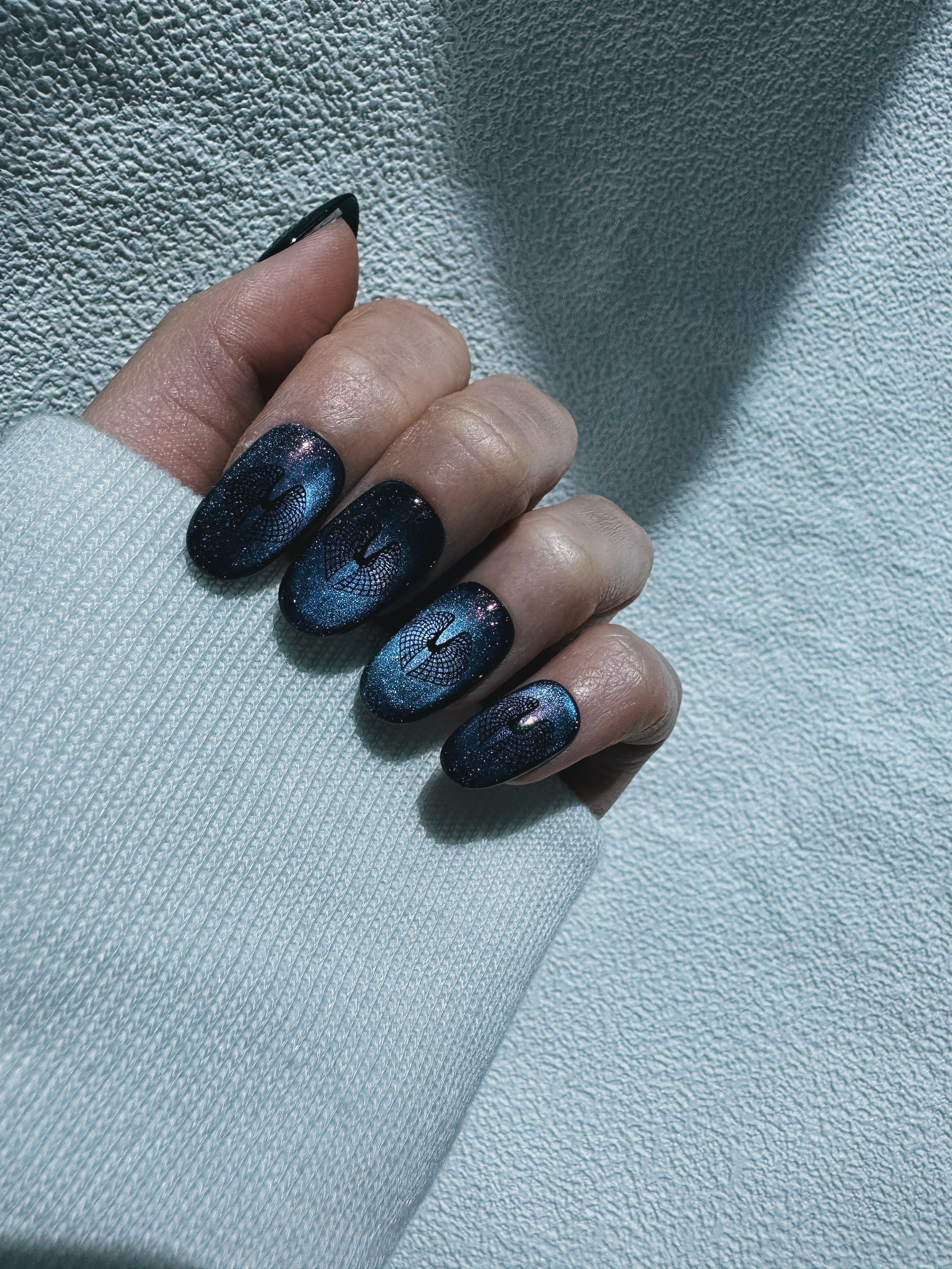 Moonlit Cosmos - MIDNIGHT COMET (PURPLE) Nails | Galaxy Aura Press-Ons