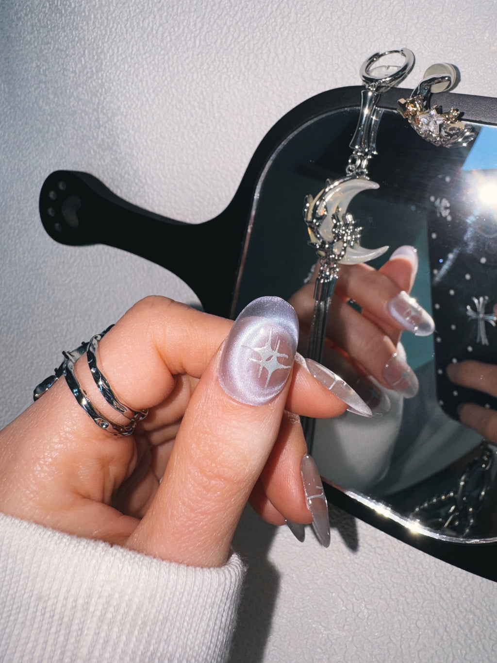 Moonlit Cosmos - MOONBEAM HALO Nails | Radiant Aura Press-Ons