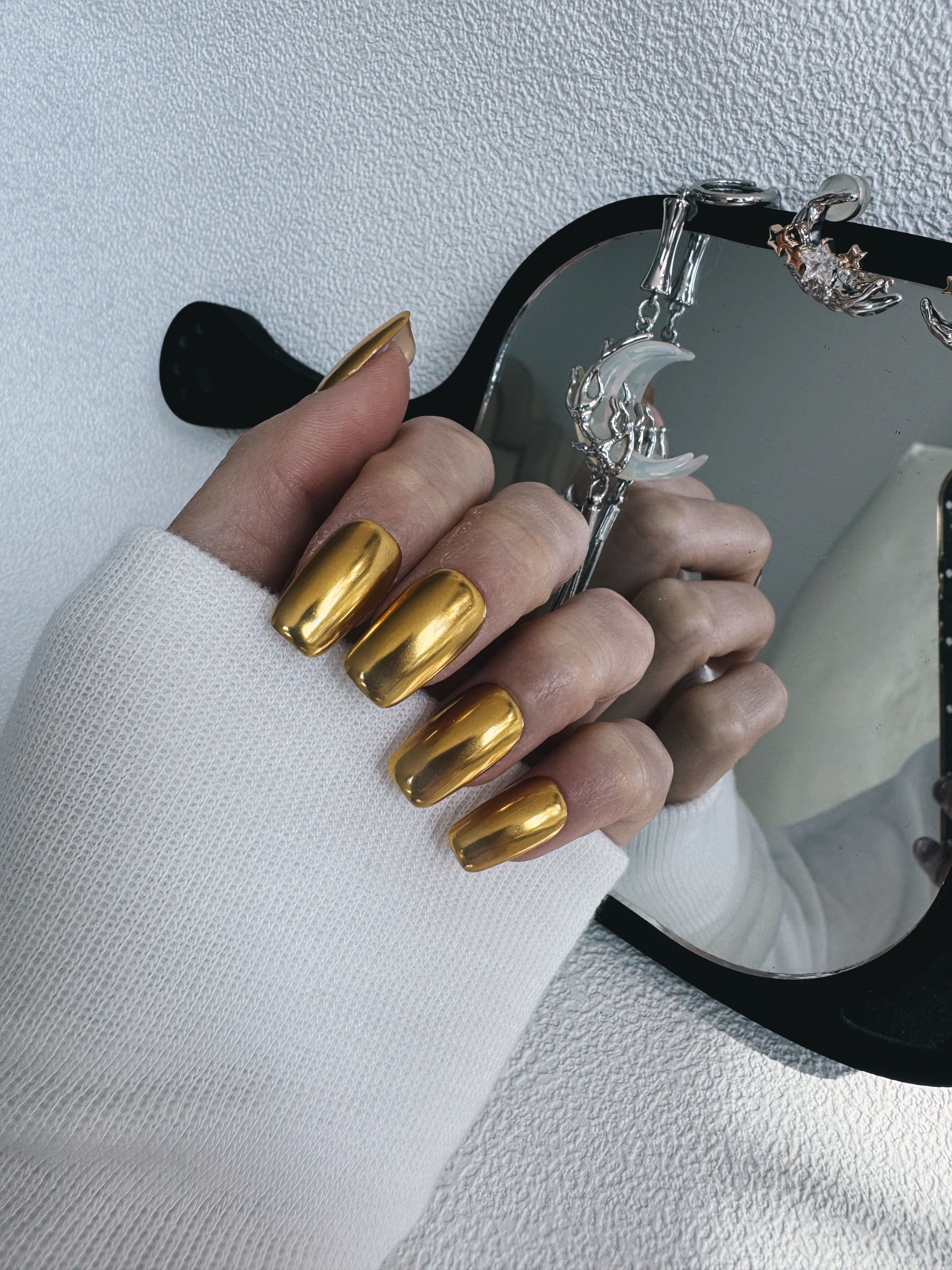 Moonlit Cosmos - SOLAR CROWN Nails | Galaxy Aura Press-Ons