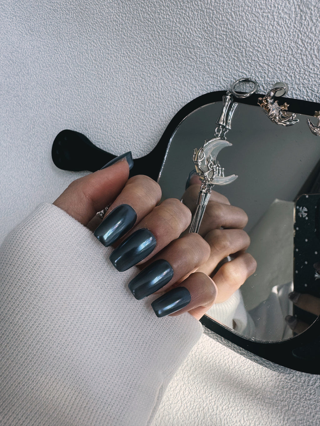 Moonlit Cosmos - DEEP SPACE Nails | Galaxy Aura Press-Ons