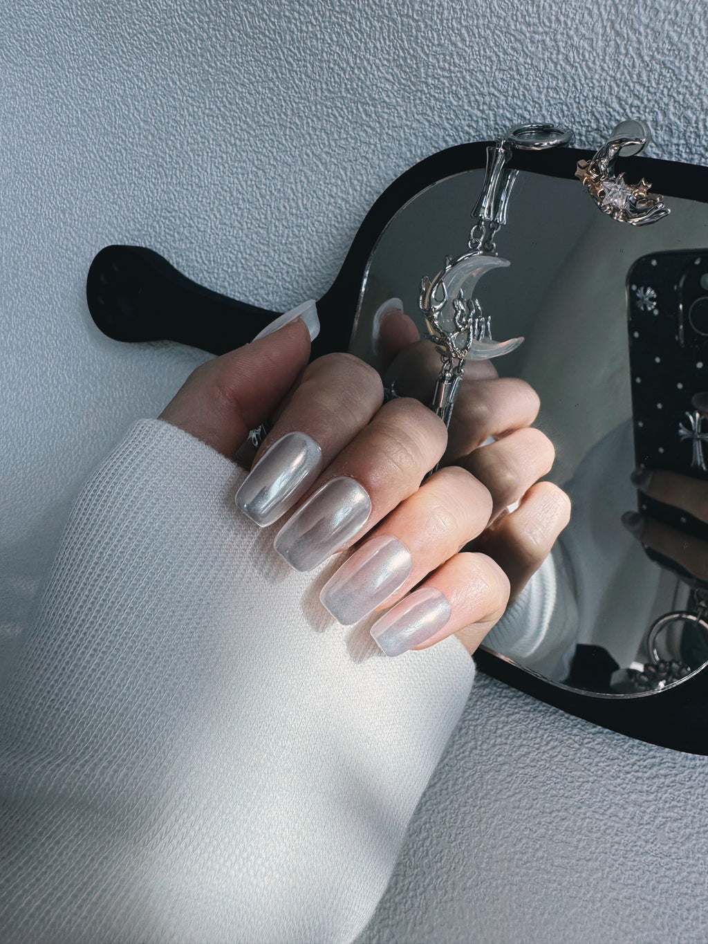 Moonlit Cosmos - LUNAR ALLOY Nails | Galaxy Aura Press-Ons