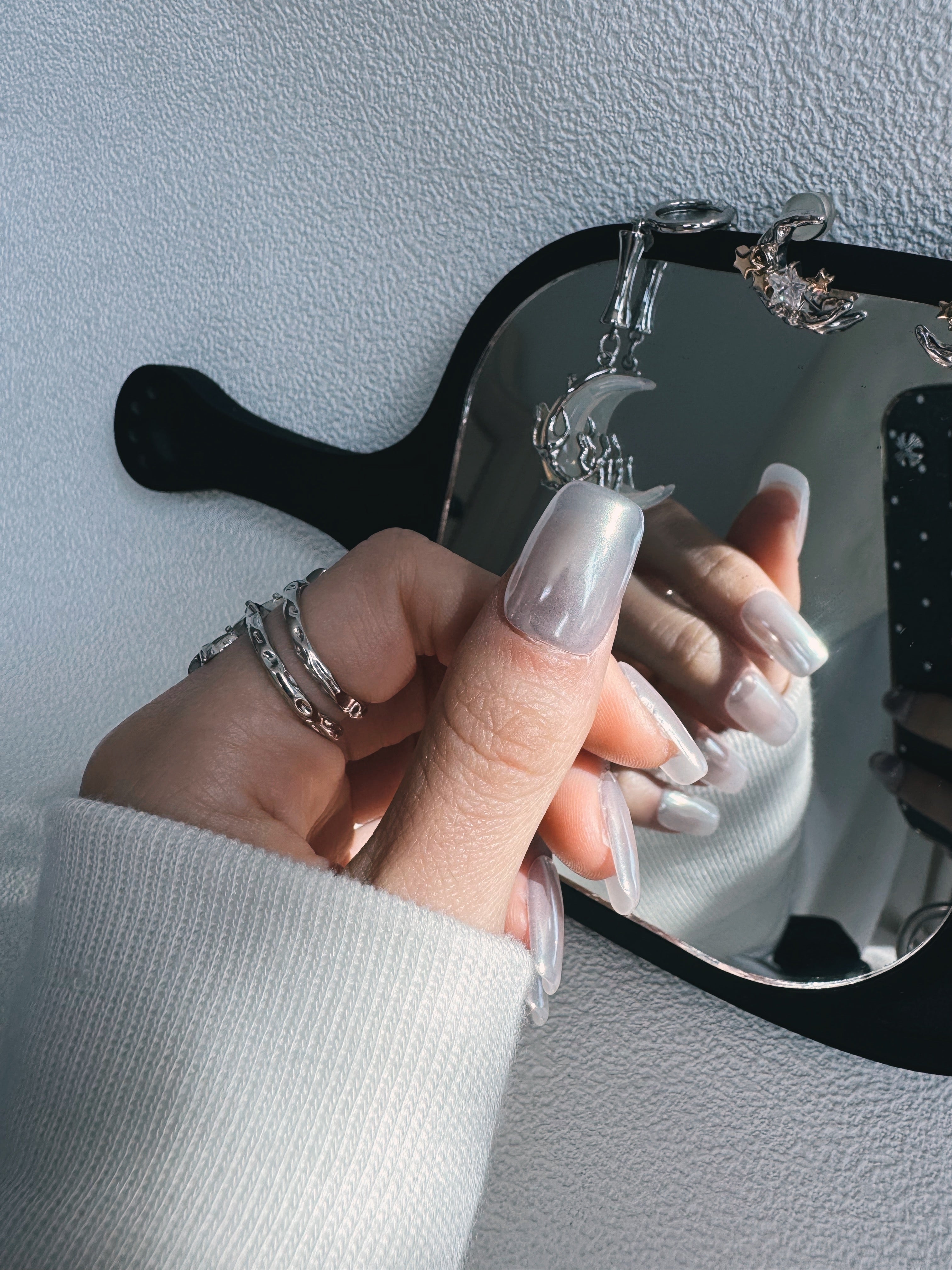 Moonlit Cosmos - LUNAR ALLOY Nails | Galaxy Aura Press-Ons