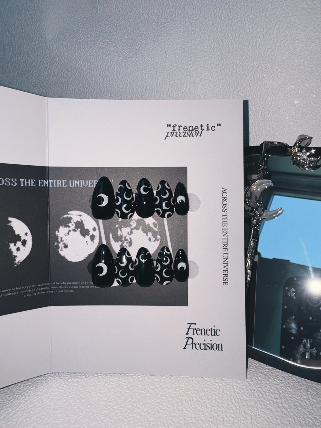 Moonlit Cosmos - DARK MOON RITUAL Nails | Galaxy Aura Press-Ons
