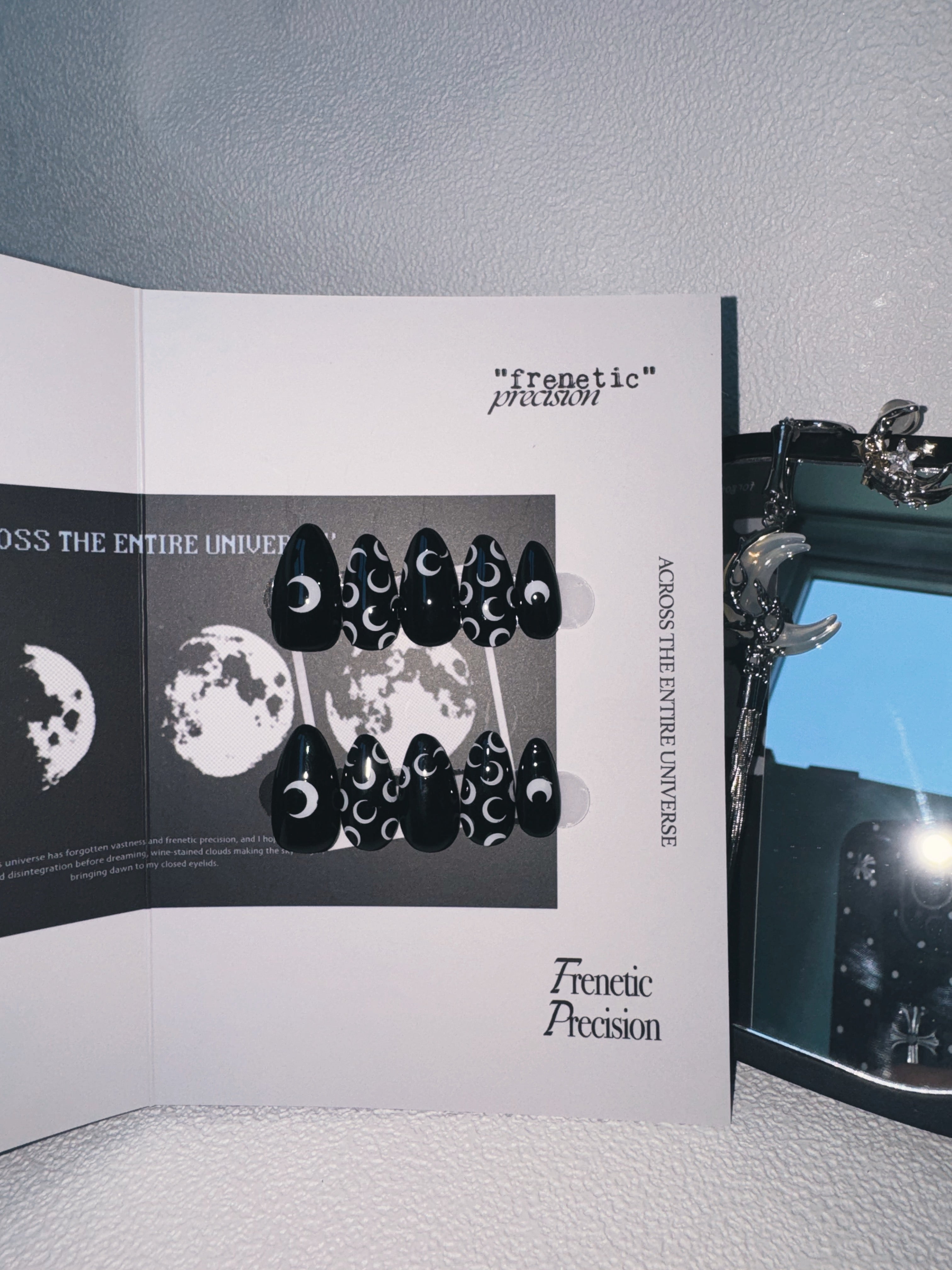 Moonlit Cosmos - DARK MOON RITUAL Nails | Galaxy Aura Press-Ons