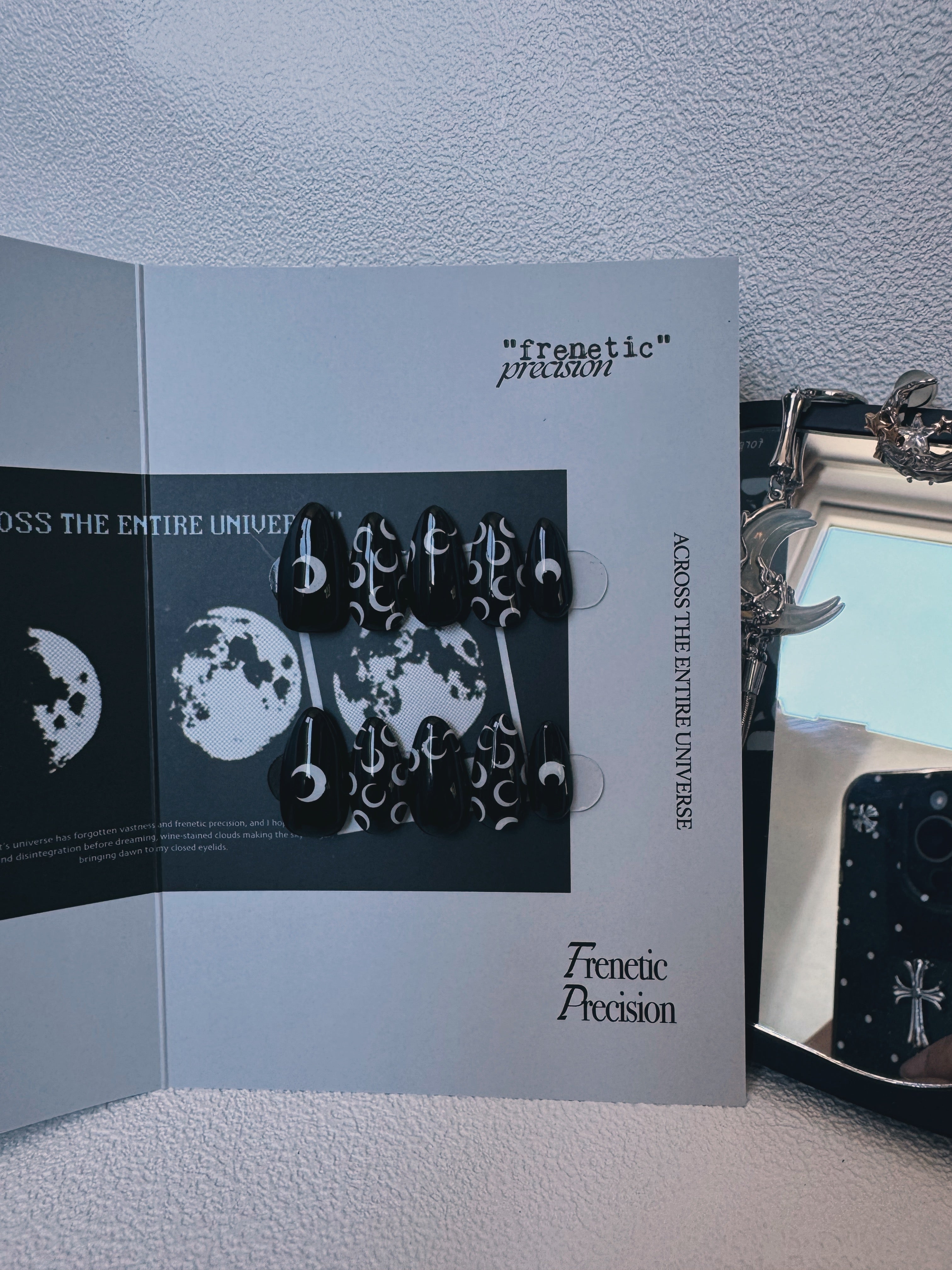 Moonlit Cosmos - DARK MOON RITUAL Nails | Galaxy Aura Press-Ons