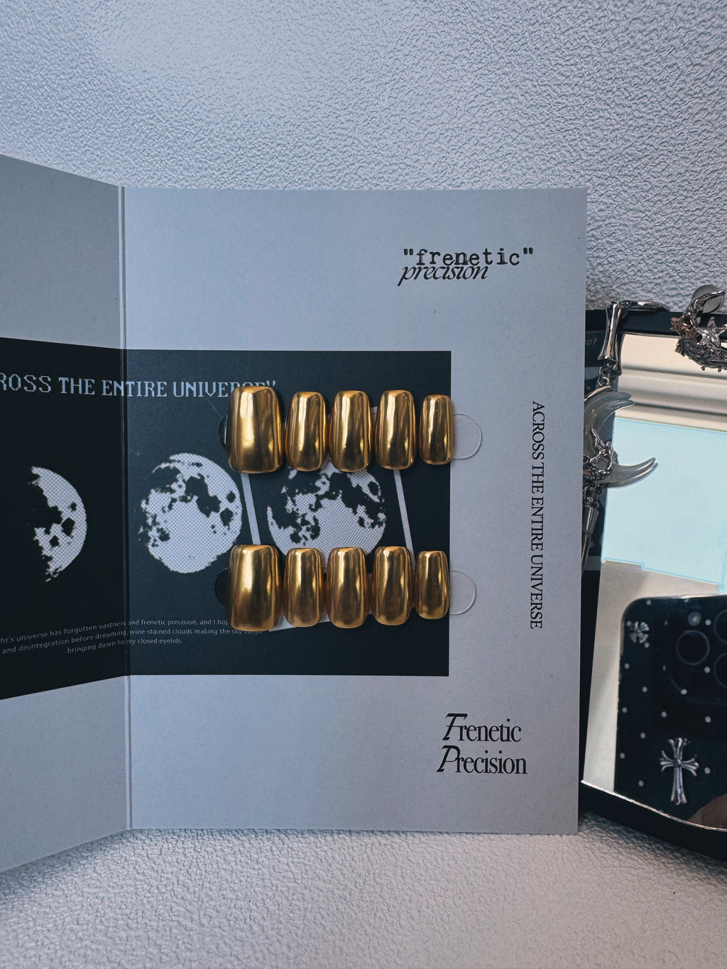 Moonlit Cosmos - SOLAR CROWN Nails | Galaxy Aura Press-Ons