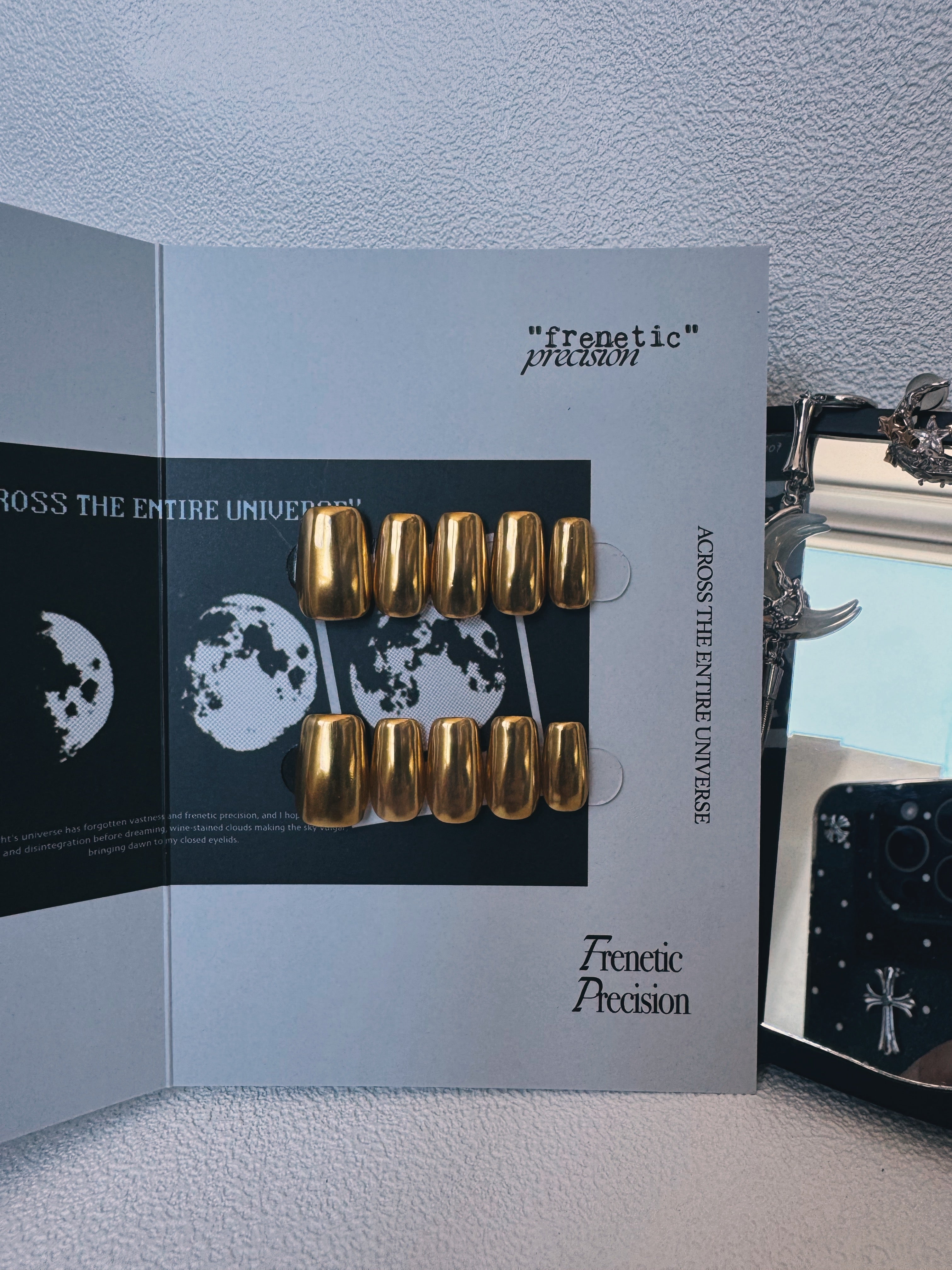 Moonlit Cosmos - SOLAR CROWN Nails | Galaxy Aura Press-Ons