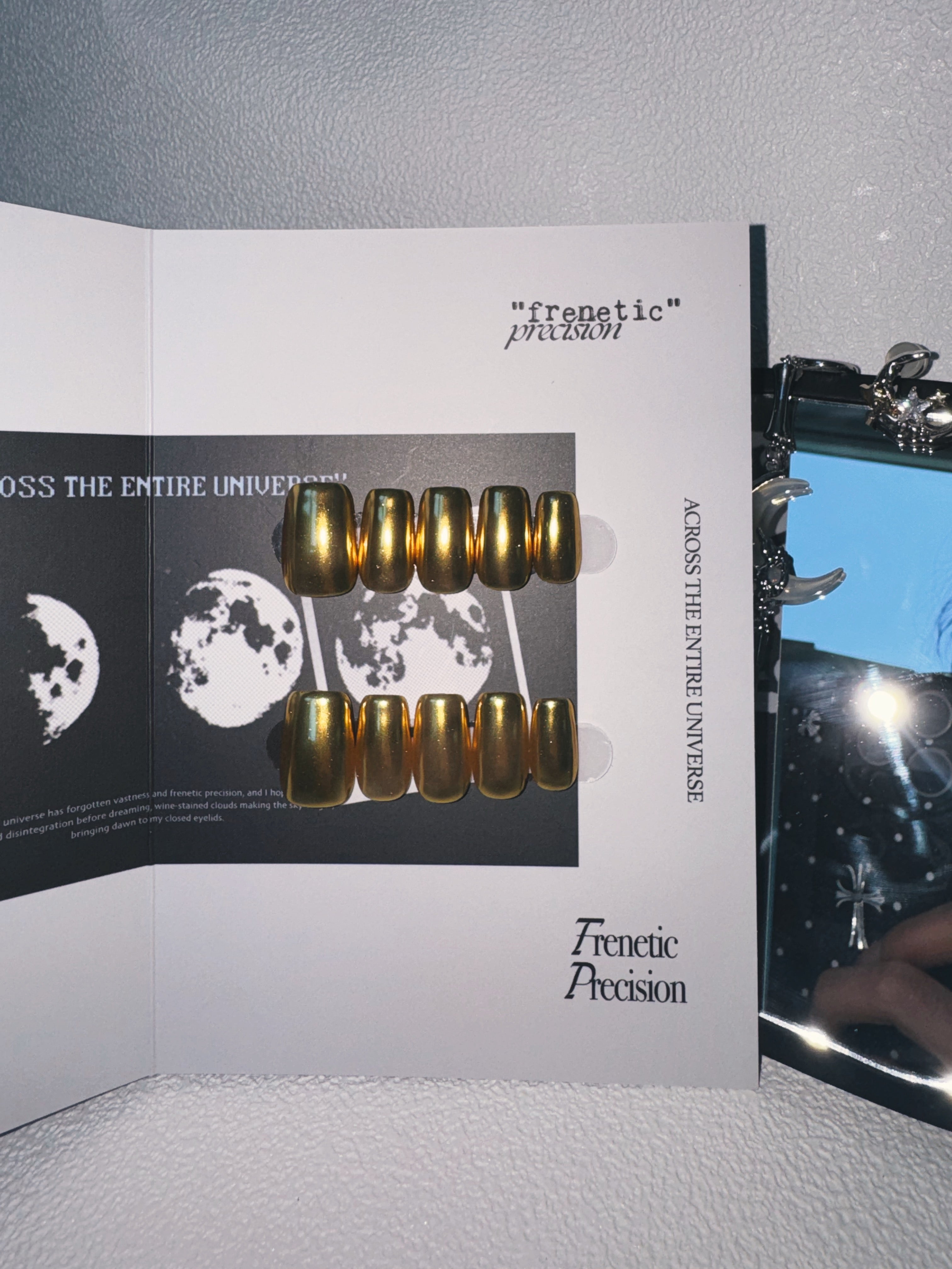 Moonlit Cosmos - SOLAR CROWN Nails | Galaxy Aura Press-Ons