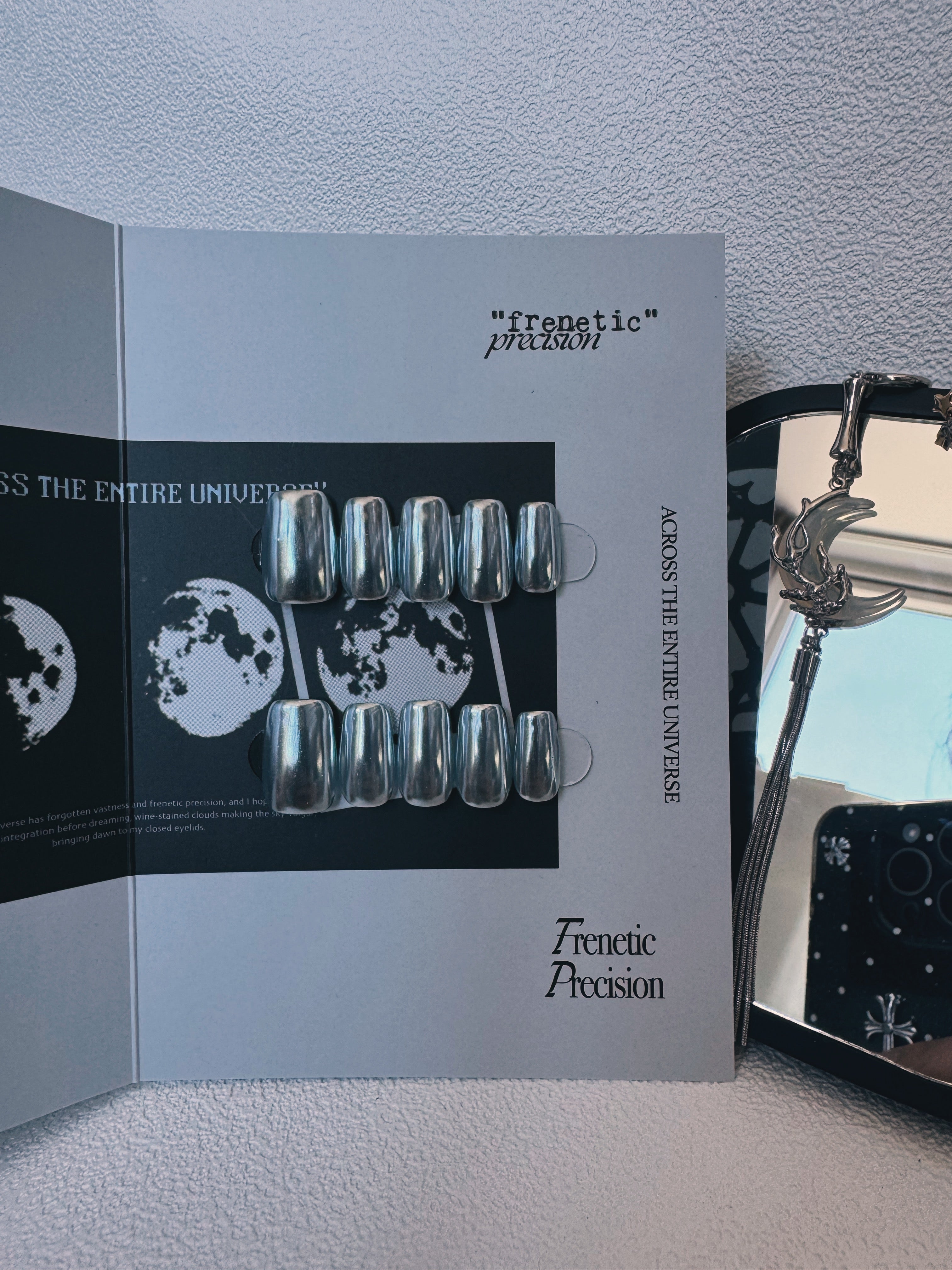 Moonlit Cosmos - MERCURY CHROME Nails | Galaxy Aura Press-Ons