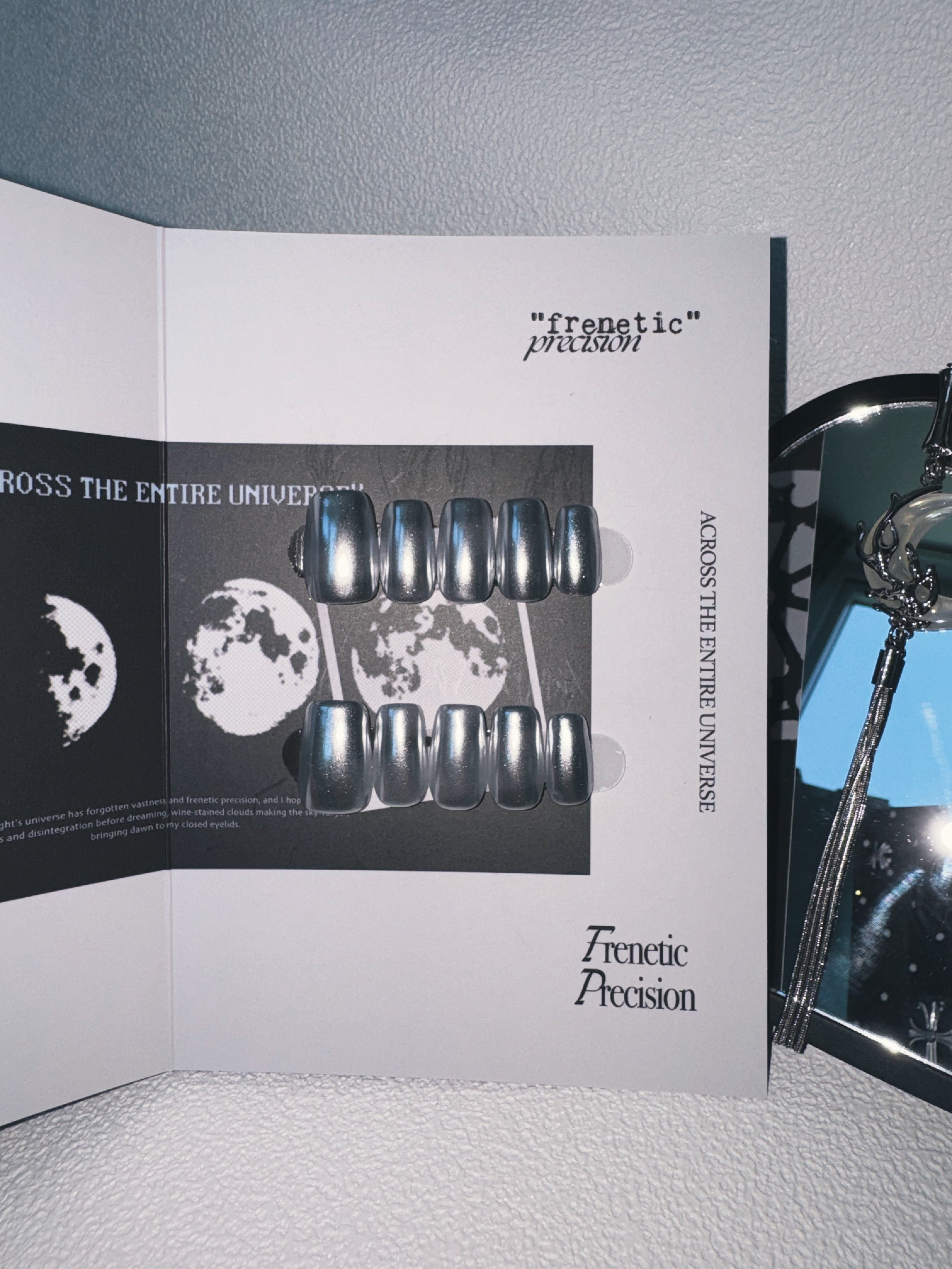 Moonlit Cosmos - STELLAR CHROME Nails | Galaxy Aura Press-Ons