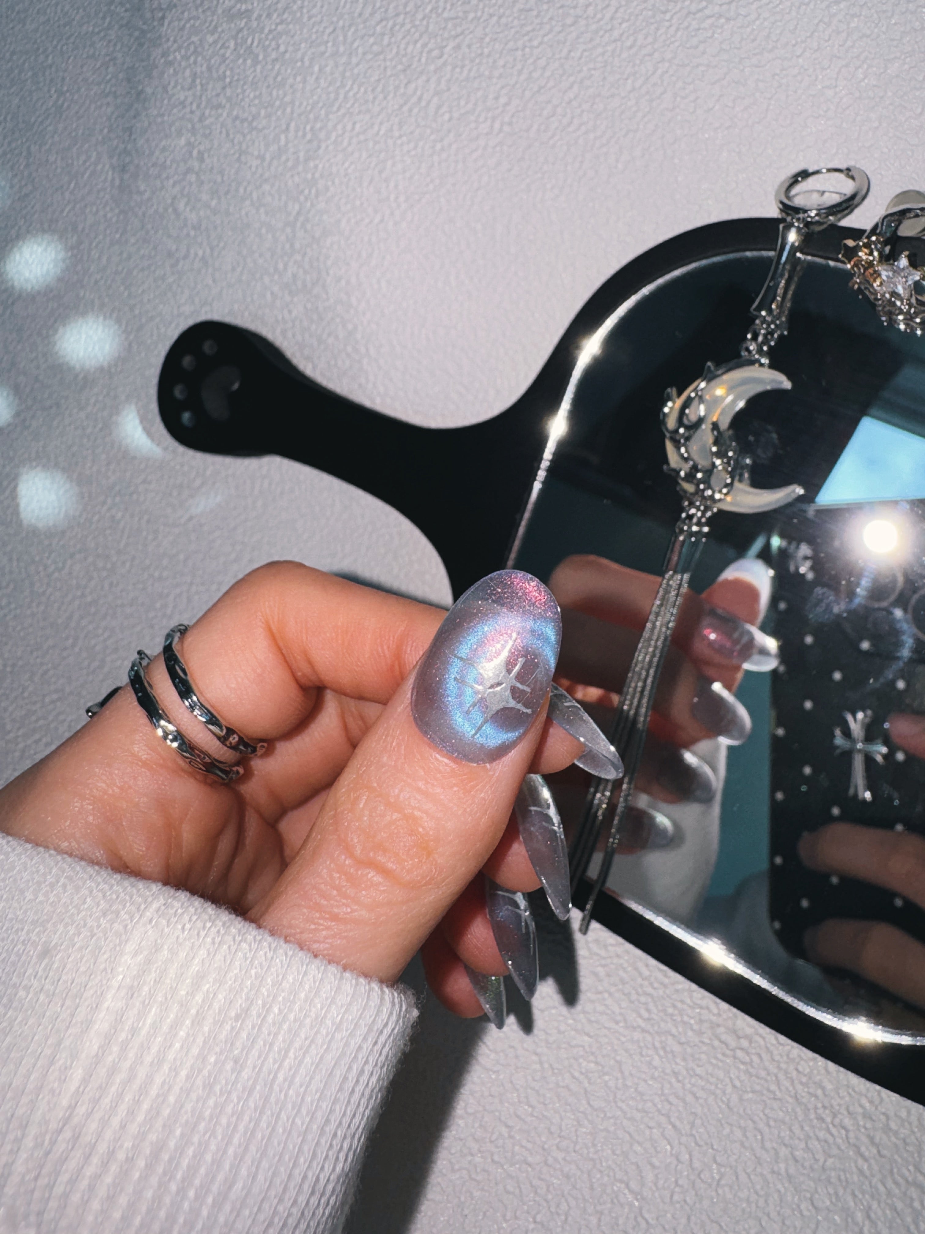 Moonlit Cosmos - ECLIPSE GLOW Nails | Galaxy Aura Press-Ons