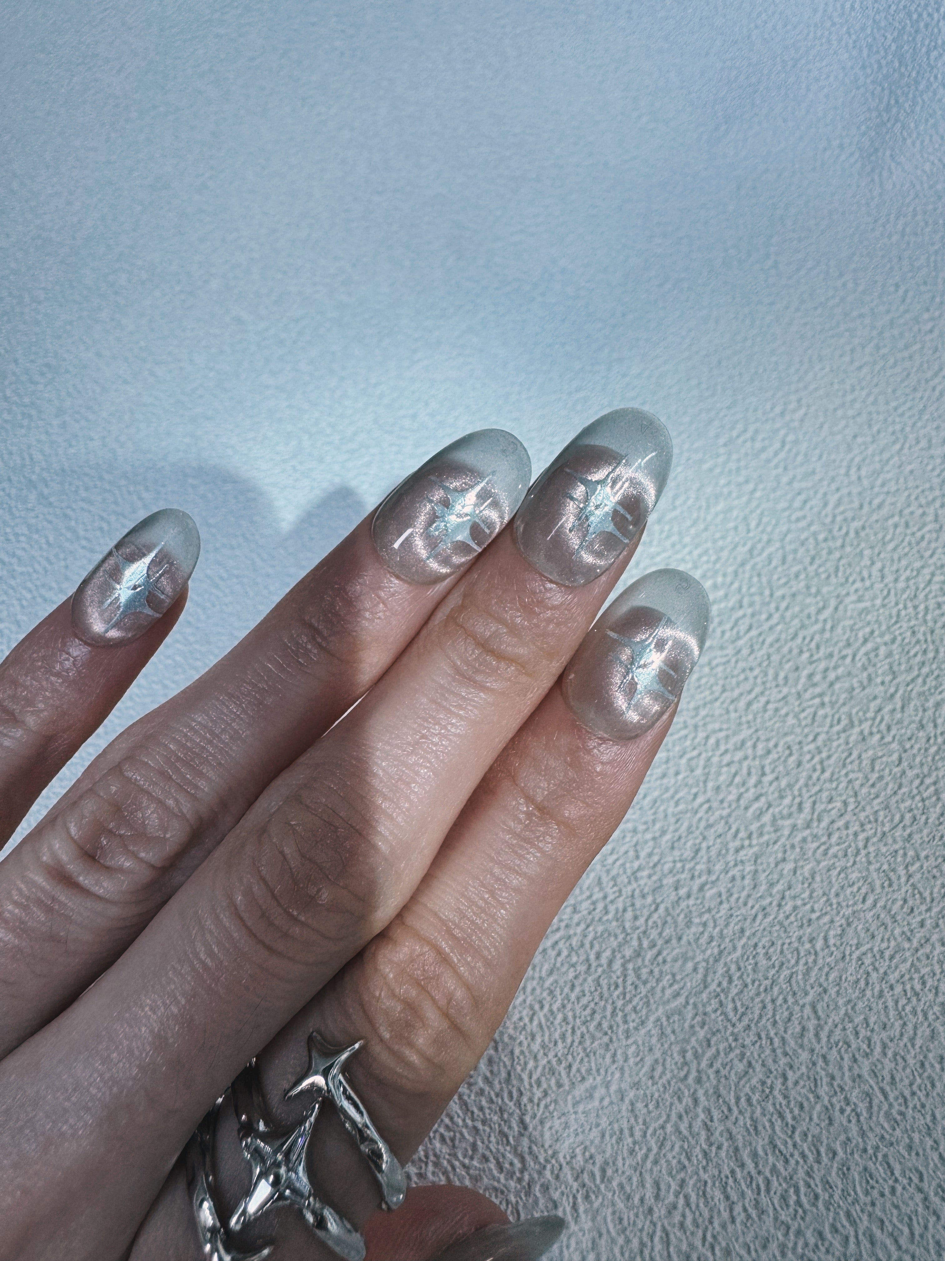 Moonlit Cosmos - LUNAR WHISPER Press-On Nails | Soft Aura Nails