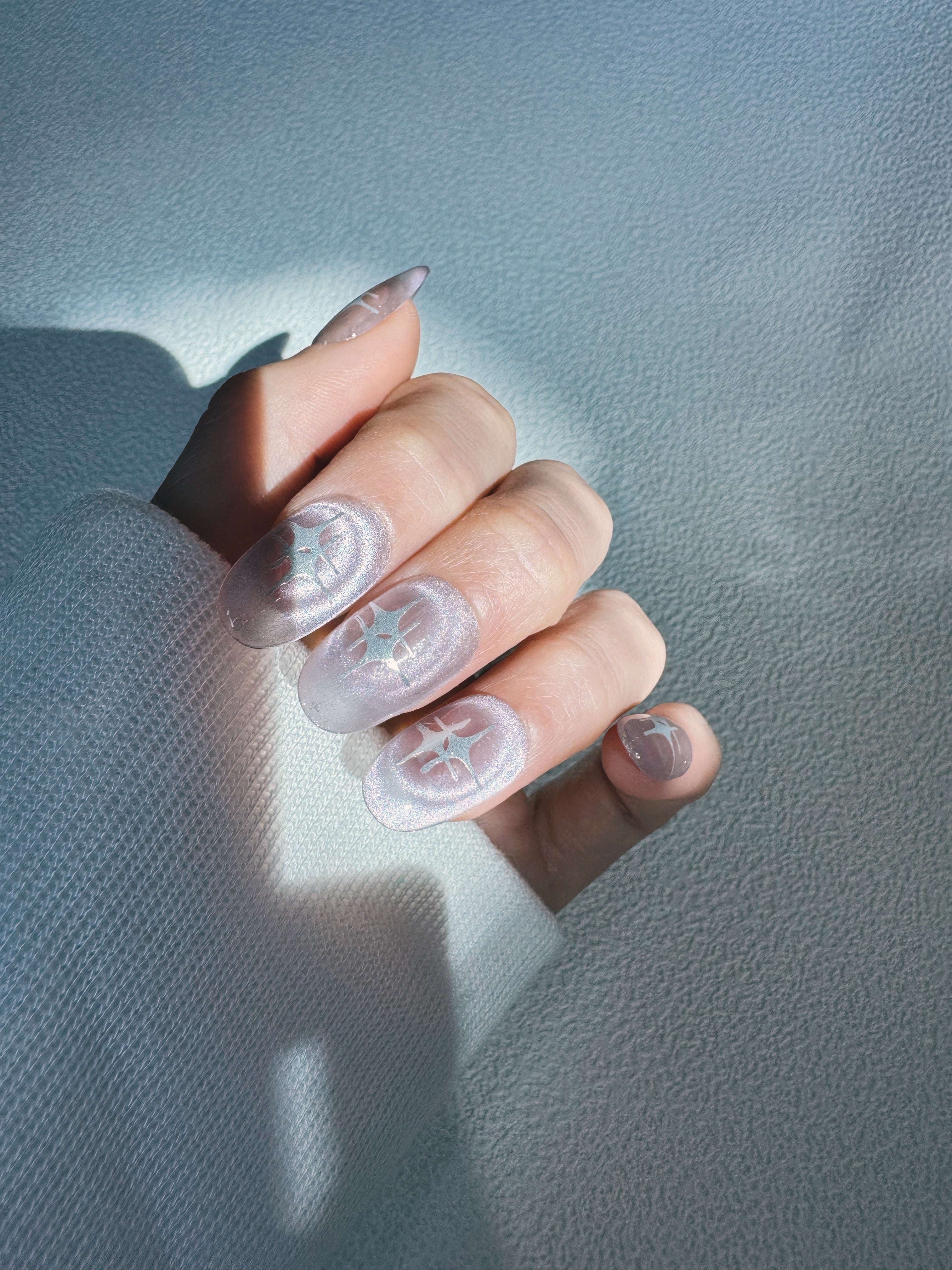 Moonlit Cosmos - STARDUST ORBIT Nails | Shimmer Aura Press-Ons
