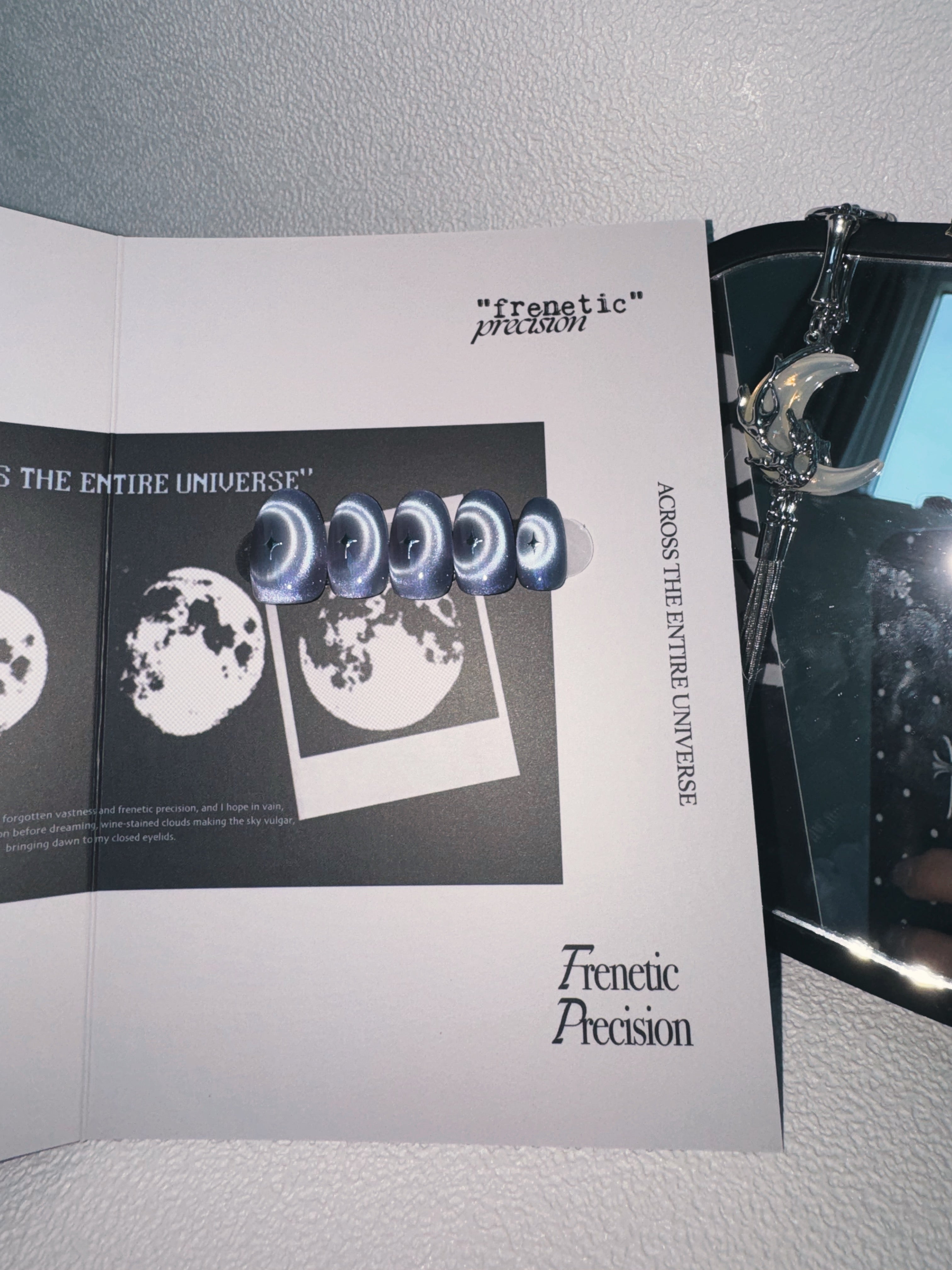 Moonlit Cosmos - ORBIT ECLIPSE Nails | Galaxy Aura Press-Ons