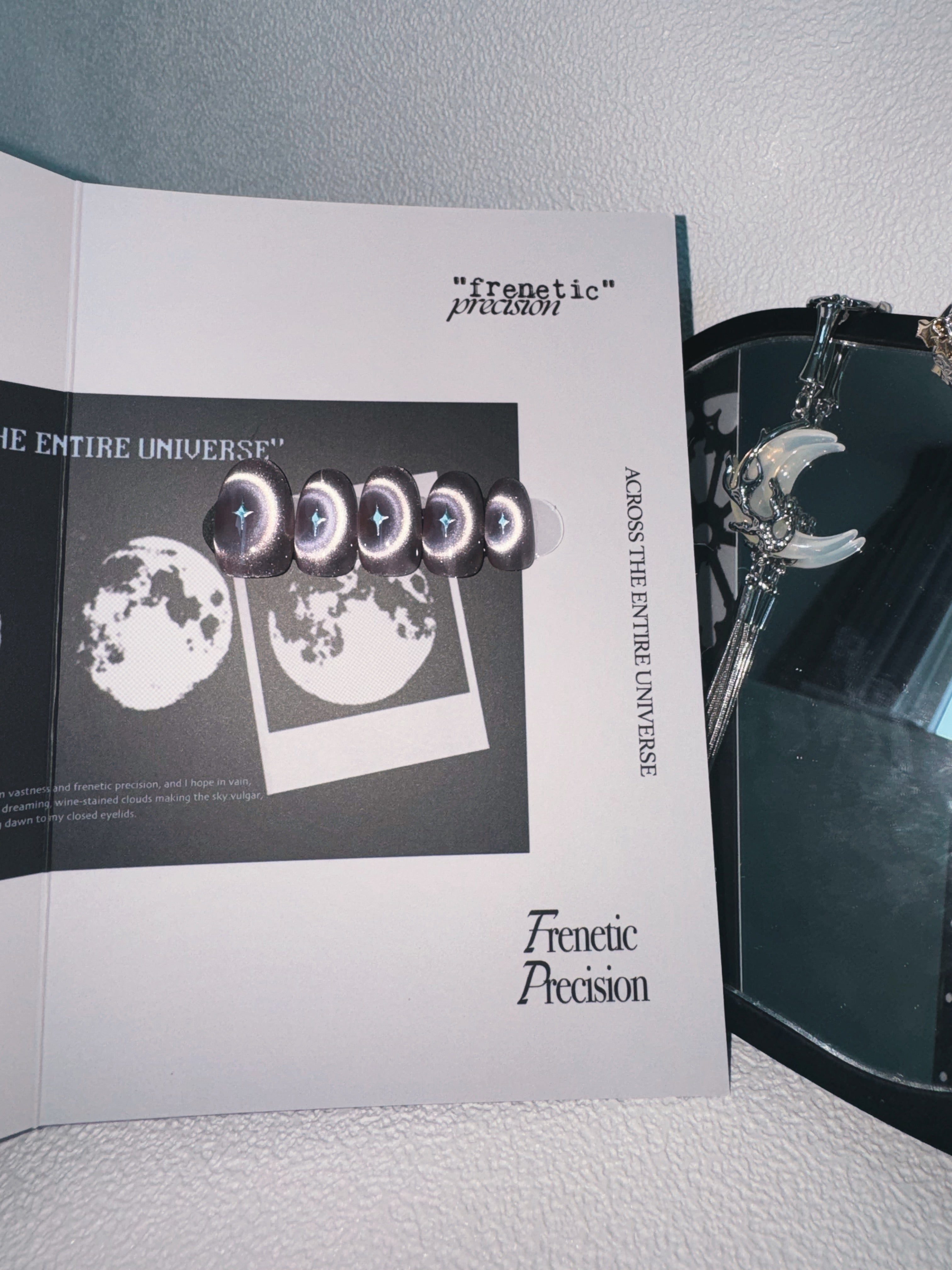 Moonlit Cosmos - SOLAR MIRAGE Nails | Galaxy Aura Press-Ons