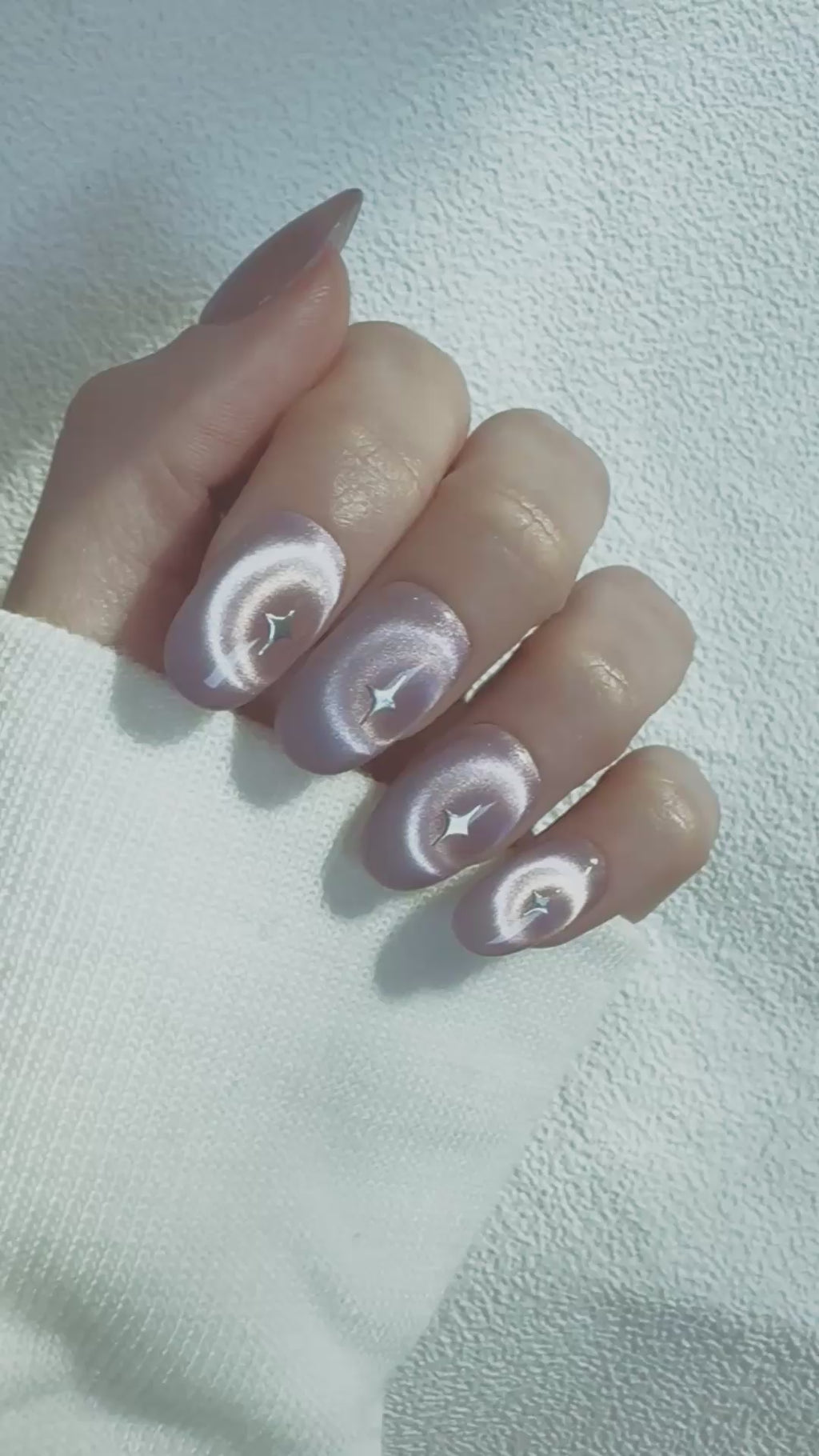 Moonlit Cosmos - TWILIGHT CONSTELLATION Nails | Galaxy Aura Press-Ons