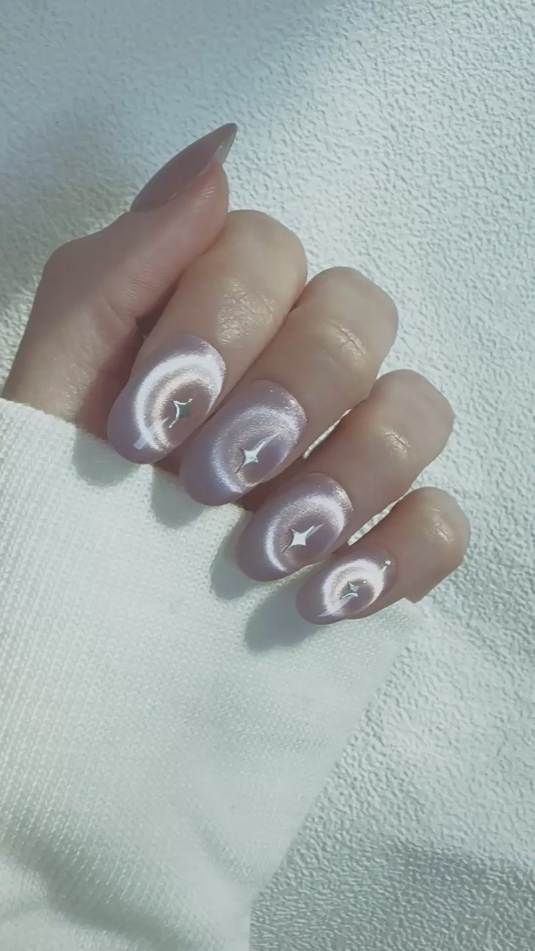 Moonlit Cosmos - TWILIGHT CONSTELLATION Nails | Galaxy Aura Press-Ons