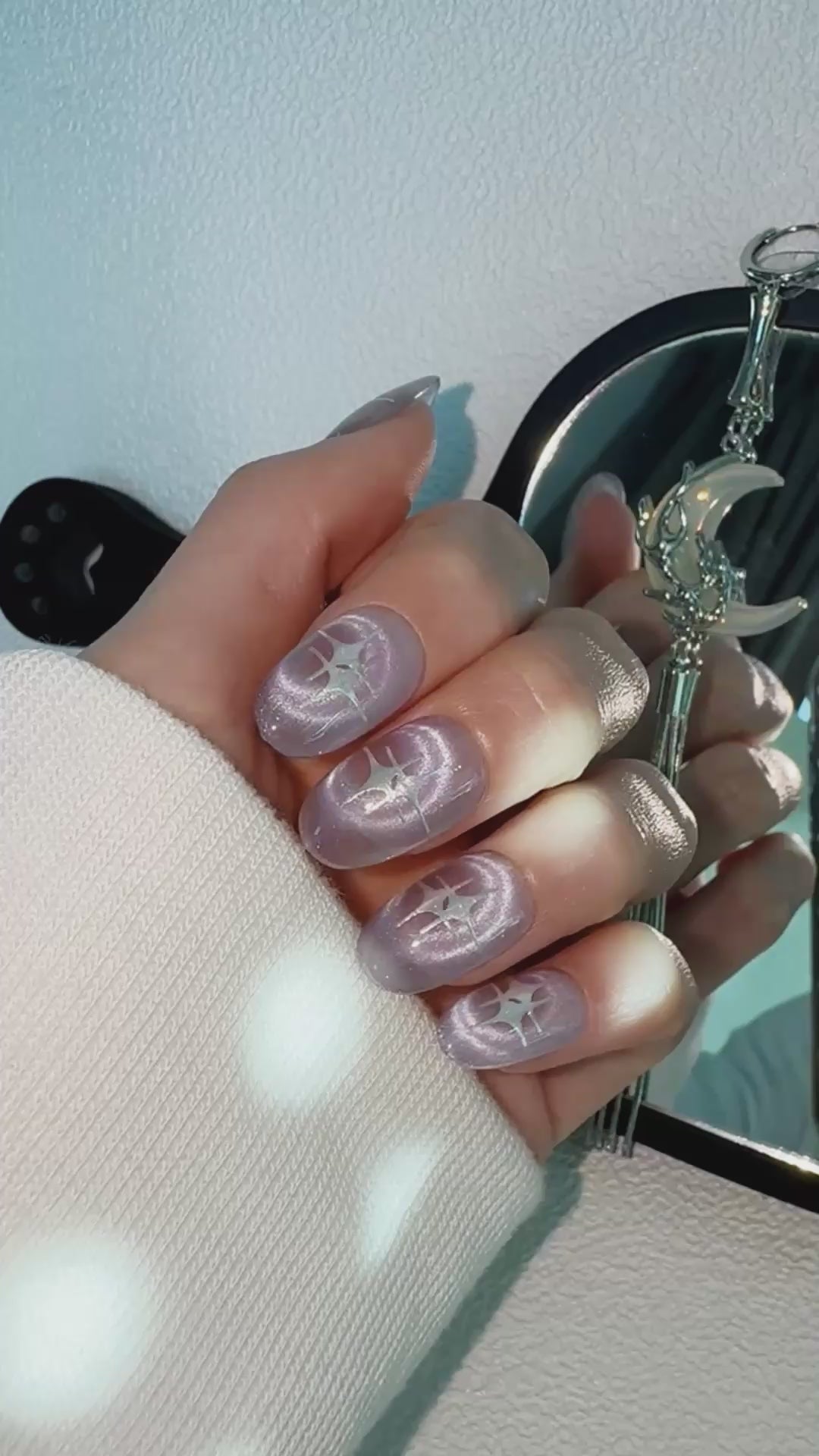 Moonlit Cosmos - MOONBEAM HALO Nails | Radiant Aura Press-Ons