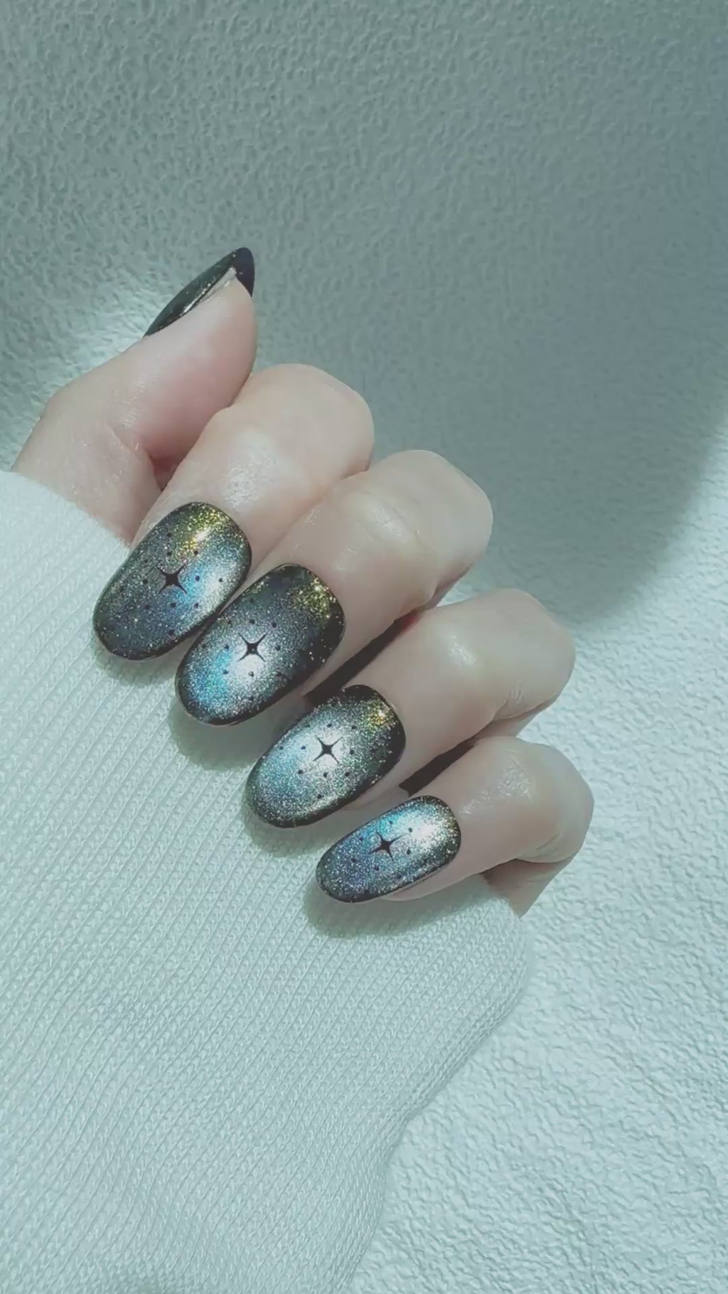 Moonlit Cosmos - MOONSHADOW Nails | Galaxy Aura Press-Ons
