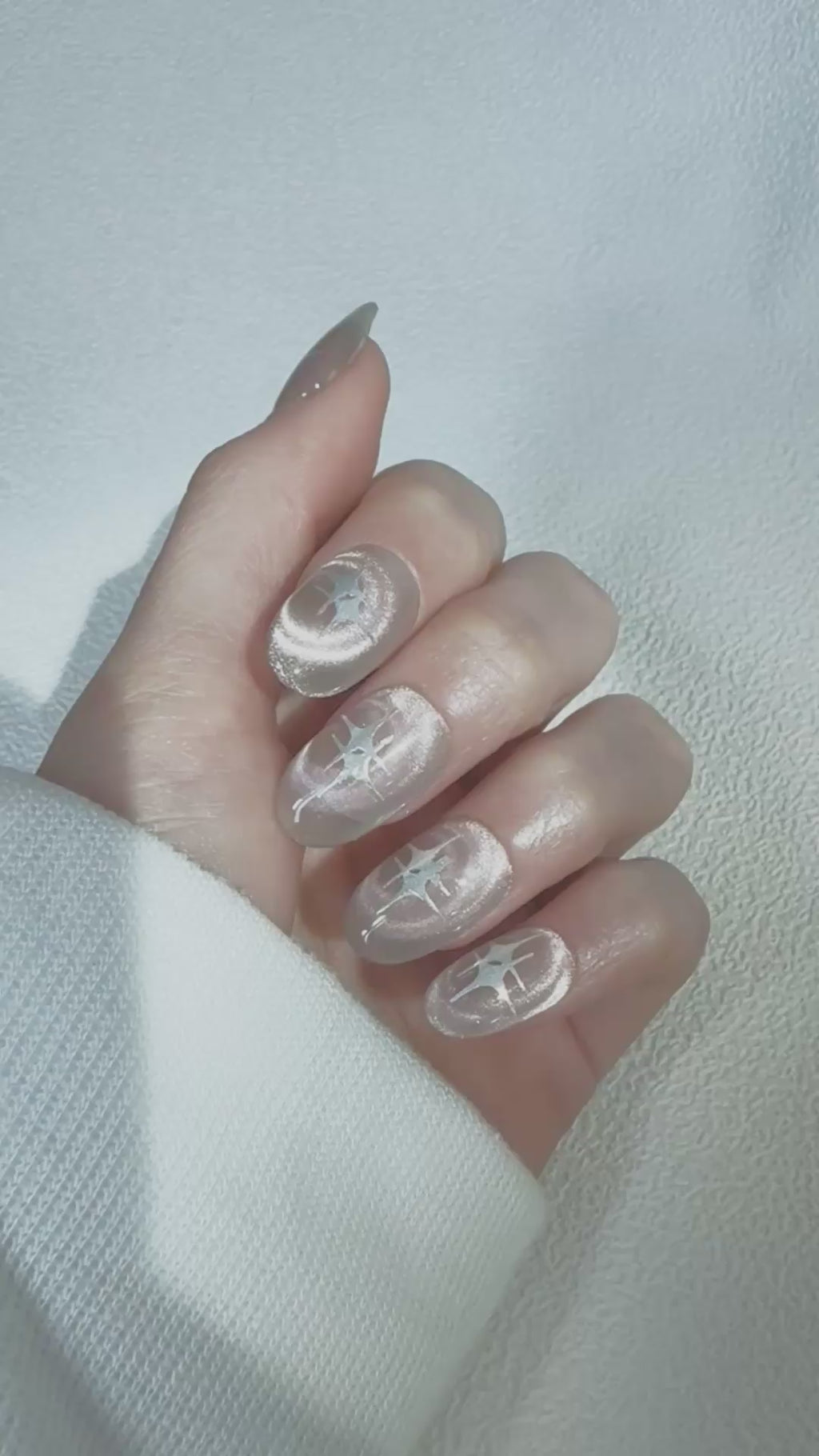 Moonlit Cosmos - LUNAR WHISPER Press-On Nails | Soft Aura Nails