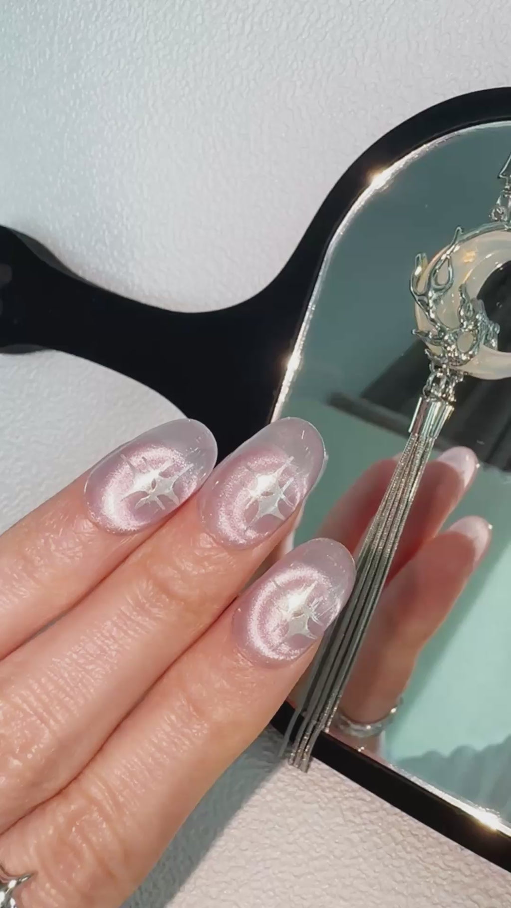 Moonlit Cosmos - STARDUST ORBIT Nails | Shimmer Aura Press-Ons