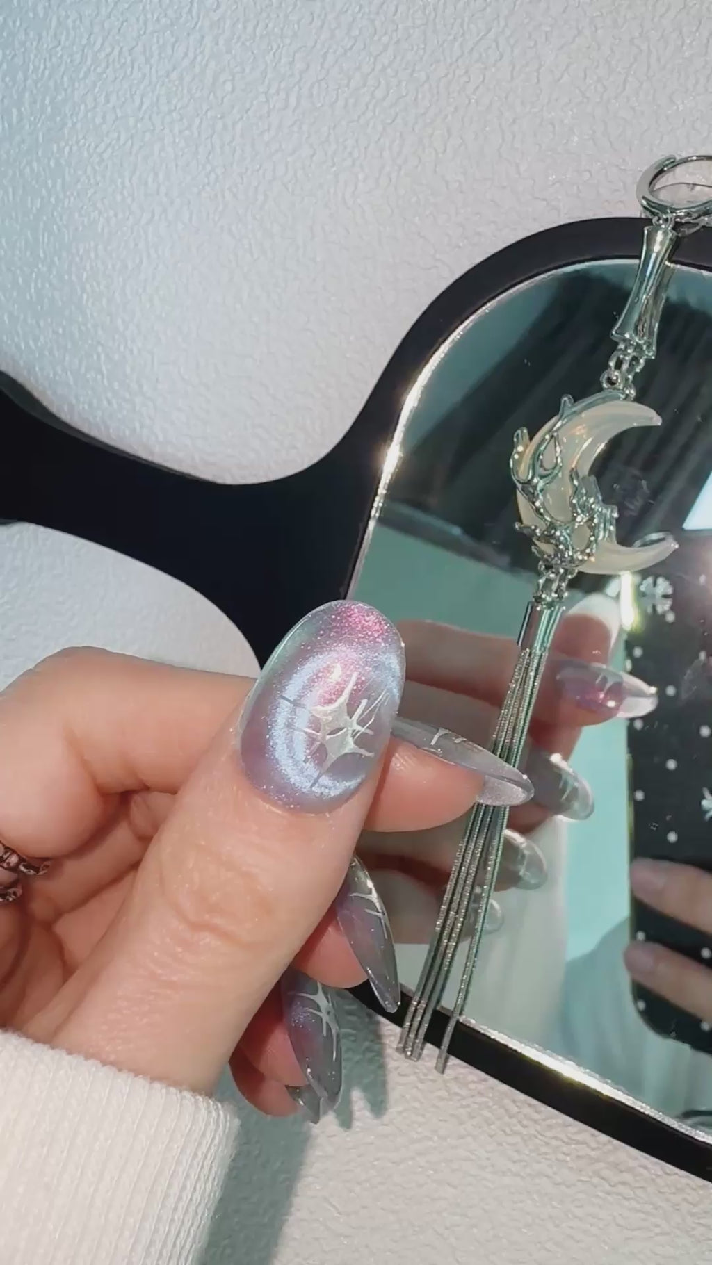 Moonlit Cosmos - ECLIPSE GLOW Nails | Galaxy Aura Press-Ons